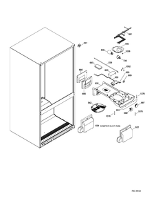 FF FUNCTIONAL PARTS Diagram and Parts List for MBR20DTEARWW  General Electric Refrigerator