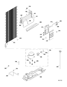 SYSTEM PARTS Diagram and Parts List for GTM14XETAWW  General Electric Refrigerator