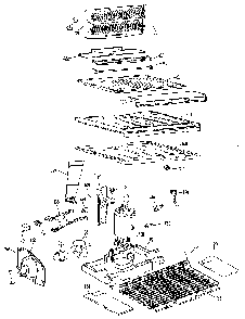 Unit Parts Diagram and Parts List for TBX25RLB  General Electric Refrigerator