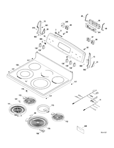CONTROLS-COOKTOP Diagram and Parts List for JCBP810DT1WW  General Electric Range