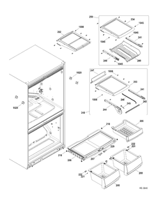 FF SHELVES Diagram and Parts List for PDRF0MBXBRWW  General Electric Refrigerator