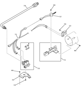 Gas Valve, Igniter & Gas Conversion Diagram and Parts List for DDSS475GA1WW  General Electric Dryer
