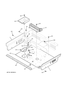 COOLING FAN Diagram and Parts List for JS750DF4BB  General Electric Range