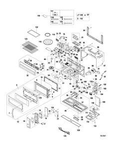 MICROWAVE Diagram and Parts List for JVM2070SKC02  General Electric Microwave