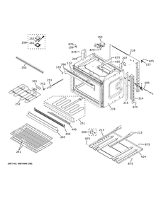 Lower Oven Diagram and Parts List for JTD5000SV1SS  General Electric Wall Oven