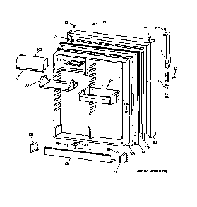 Fresh Food Door Diagram and Parts List for 36369962991  General Electric Refrigerator