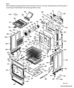 BODY PARTS Diagram and Parts List for JCGS750SEF3SS  General Electric Range