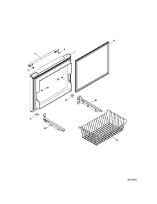 FZ DOOR Diagram and Parts List for PDR20KGEARWW  General Electric Refrigerator