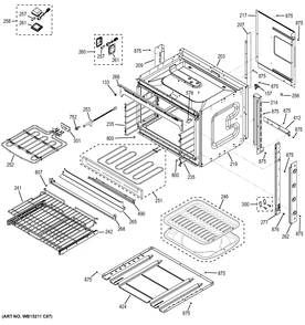 BODY PARTS Diagram and Parts List for ZEK7000SH2SS  General Electric Wall Oven