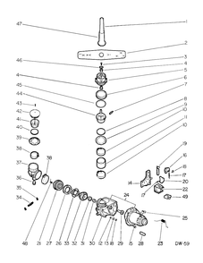 PUMP & MOTOR GROUP Diagram and Parts List for 40290117  General Electric Dishwasher