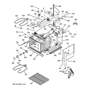 Body Parts Diagram and Parts List for JM250DF1CC  General Electric Range