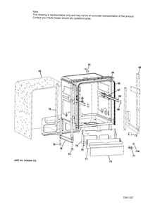 BODY PARTS Diagram and Parts List for QDT125SSKSS  General Electric Dishwasher