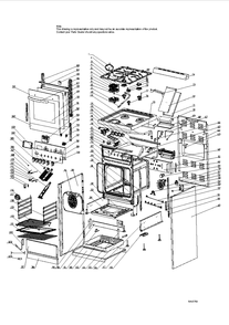 RANGE Diagram and Parts List for HCR2250AGS  General Electric Range
