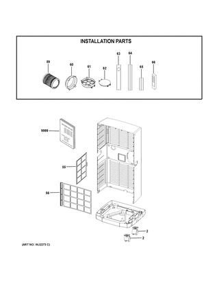 Room Air Conditioner Diagram and Parts List for QPCA10NXQRN1  General Electric Air Conditioner