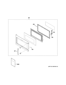DOOR PARTS Diagram and Parts List for RVM5160DH3CC  General Electric Range