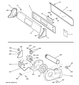 Part Location Diagram of WE13X200 GE STRAP MOTOR