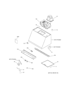 Range Hood Diagram and Parts List for CV936E1DS  General Electric Range Hood