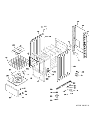Body Parts Diagram and Parts List for RAS200DM1WW  General Electric Range