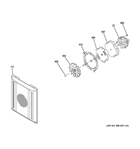 SMALL CONVECTION FAN Diagram and Parts List for ZGP486LDR4SS  General Electric Range