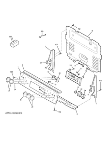 CONTROL PANEL Diagram and Parts List for JB755BJ5TS  General Electric Range