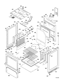 BODY PARTS Diagram and Parts List for MCB787DR2WW  General Electric Range