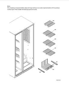 FZ BASKETS Diagram and Parts List for GSRC3QGXHFBB  General Electric Refrigerator