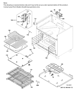 OVEN CAVITY PARTS Diagram and Parts List for ZDP304NP7SS  General Electric Range