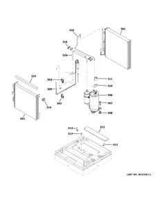 Sealed System Diagram and Parts List for AZ95E09DACK1  General Electric Air Conditioner