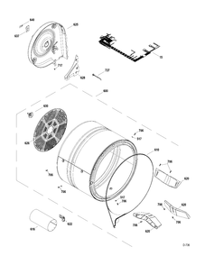 DRUM Diagram and Parts List for PTMN945GMGG0  General Electric Dryer