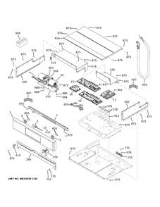 Control Panel Diagram and Parts List for ZTDX1FPSN1SS  General Electric Range