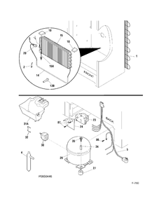 SYSTEM PARTS Diagram and Parts List for FUF20DTDRWH  General Electric Freezer