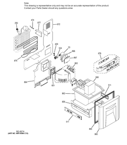 FREEZER CONTROLS & COMPONENTS Diagram and Parts List for ZIBS240HASS  General Electric Refrigerator