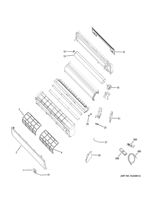 Optional Accessories Diagram and Parts List for HSU18VHG(DB)-G  General Electric Air Conditioner