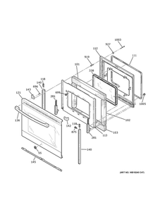 Door Diagram and Parts List for JB735EP4ES  General Electric Range