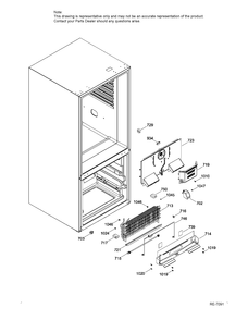FUNCTIONAL PARTS FZ Diagram and Parts List for GBE21AGKBKWW  General Electric Refrigerator