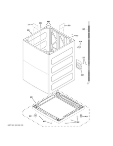 Cabinet Diagram and Parts List for GTW750CPL0DG  General Electric Washer