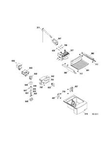 ICE MAKER Diagram and Parts List for GLR25UGTABS  General Electric Refrigerator