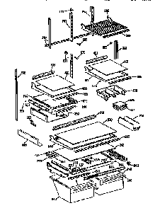 Shelf Assembly Diagram and Parts List for TBX25PCSLLA  General Electric Refrigerator