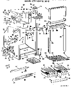 Cabinet Parts Diagram and Parts List for CTF15AFC  Hotpoint Refrigerator