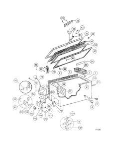 FREEZER Diagram and Parts List for 85060-0  General Electric Freezer