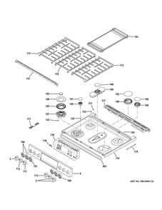 Part Location Diagram of WB62X28231 GE Range Top