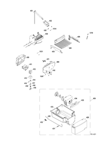 ICEMAKER Diagram and Parts List for GSRC5KLZAFBB  General Electric Refrigerator