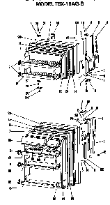 Doors Diagram and Parts List for TBX18AGB  General Electric Refrigerator