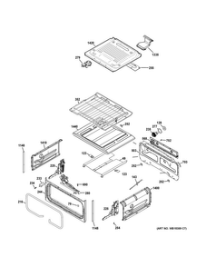 Upper Oven Diagram and Parts List for PGB950SEF3SS  General Electric Range