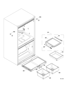 Part Location Diagram of WR71M1042 GE SHELF MODULE