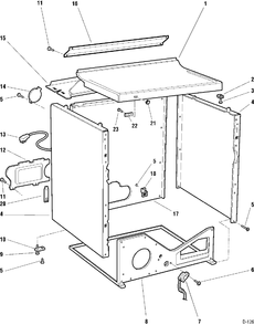 CABINET Diagram and Parts List for PCCB330ET0WC  General Electric Dryer