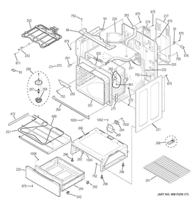 Body Parts Diagram and Parts List for JB690EF4ES  General Electric Range