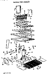 Unit Parts Diagram and Parts List for TBX20ZGR  General Electric Refrigerator