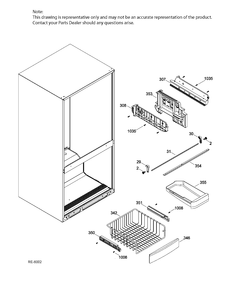 FZ BASKETS Diagram and Parts List for CNR22SSEBFES  General Electric Refrigerator