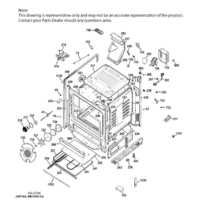 BODY PARTS Diagram and Parts List for PCGB940SEF2SS  General Electric Range